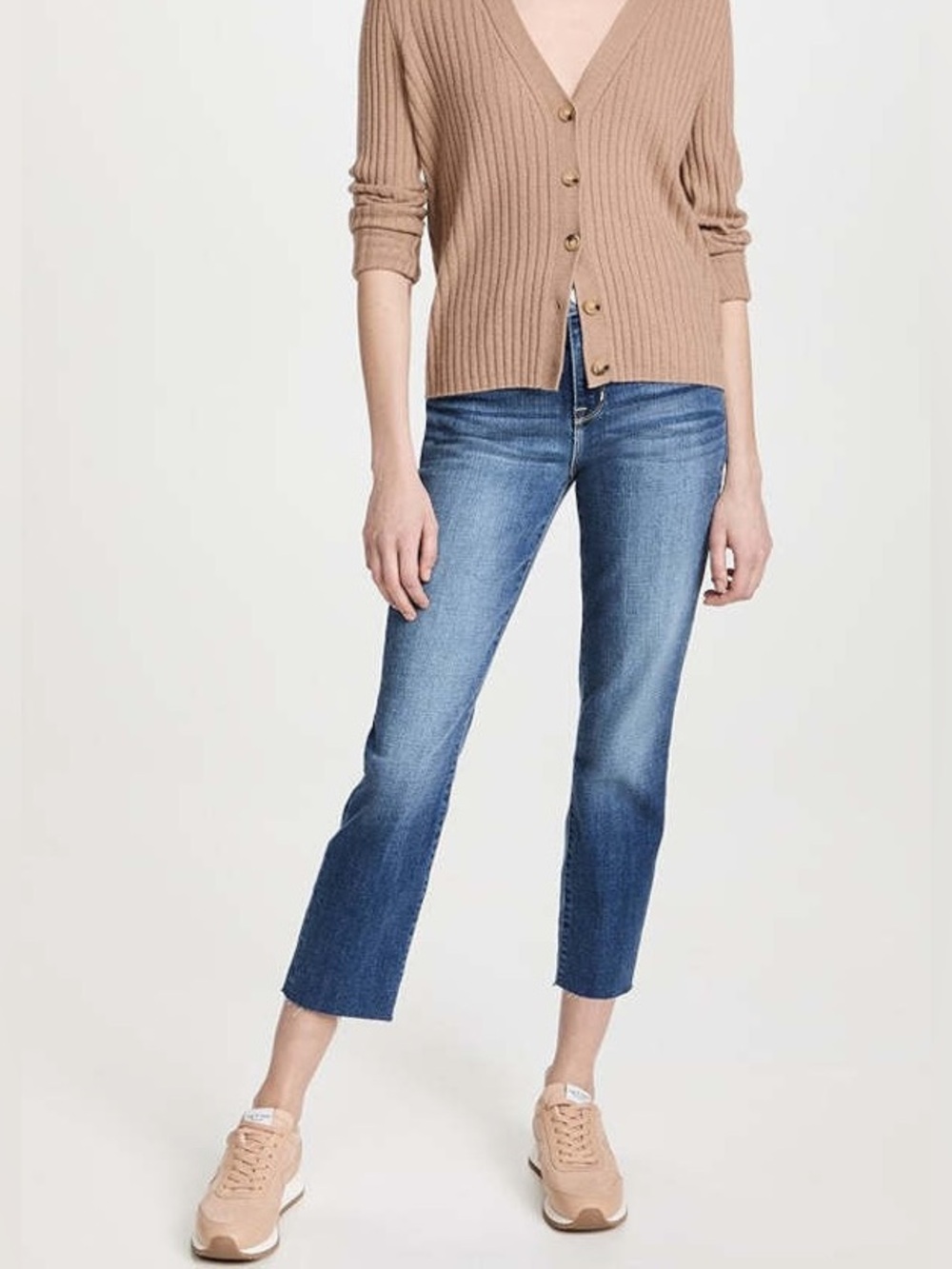 NWT L’AGENCE Sada Cropped Slim-Leg Jean Raw Hem 25